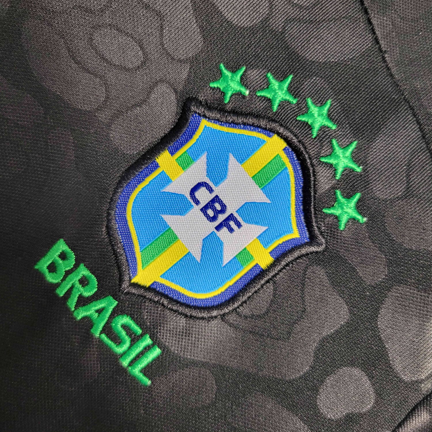 Brazil Kids Football Kit Black Leopard