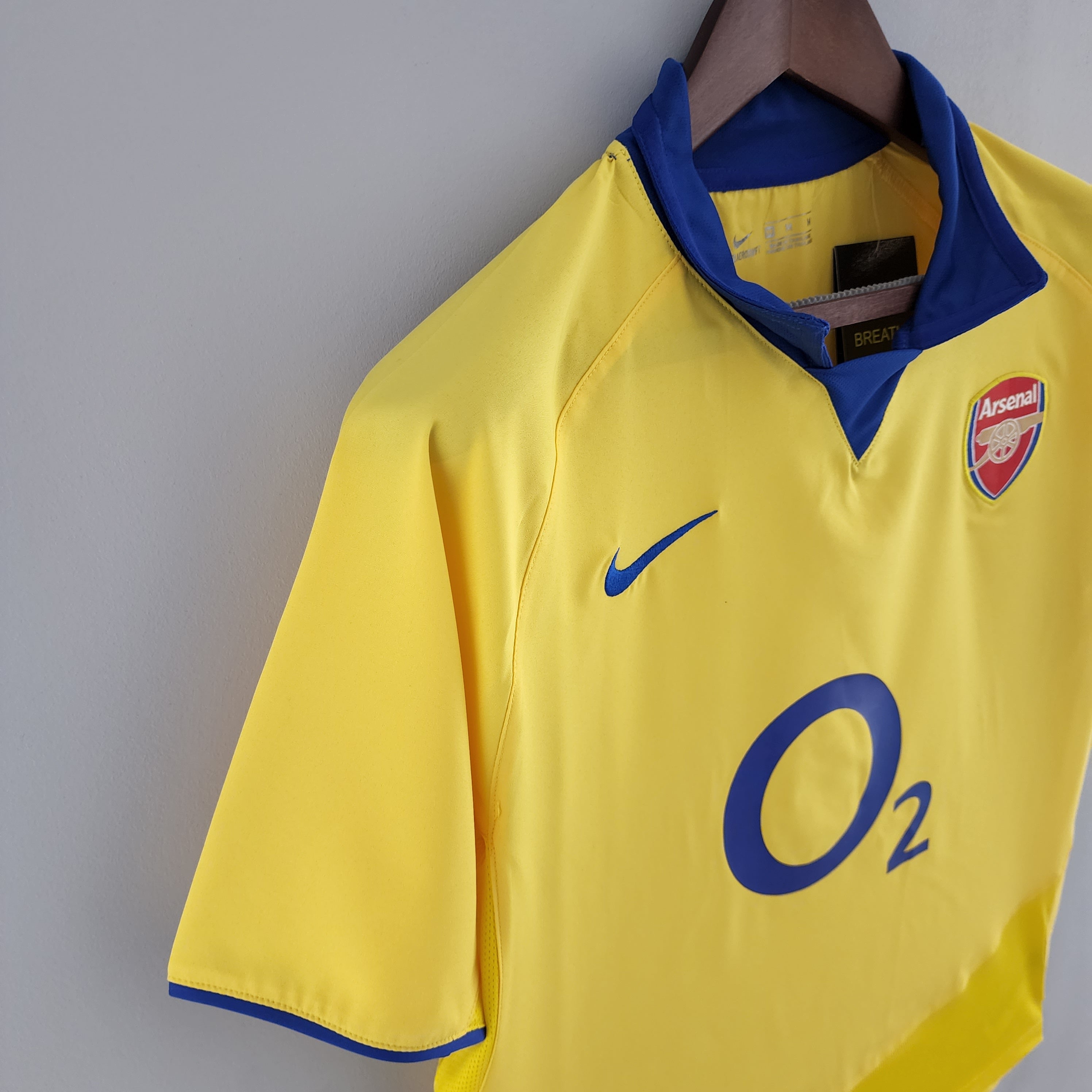 2003/2005 Arsenal Away Yellow Retro Football Shirt Gunners Henry