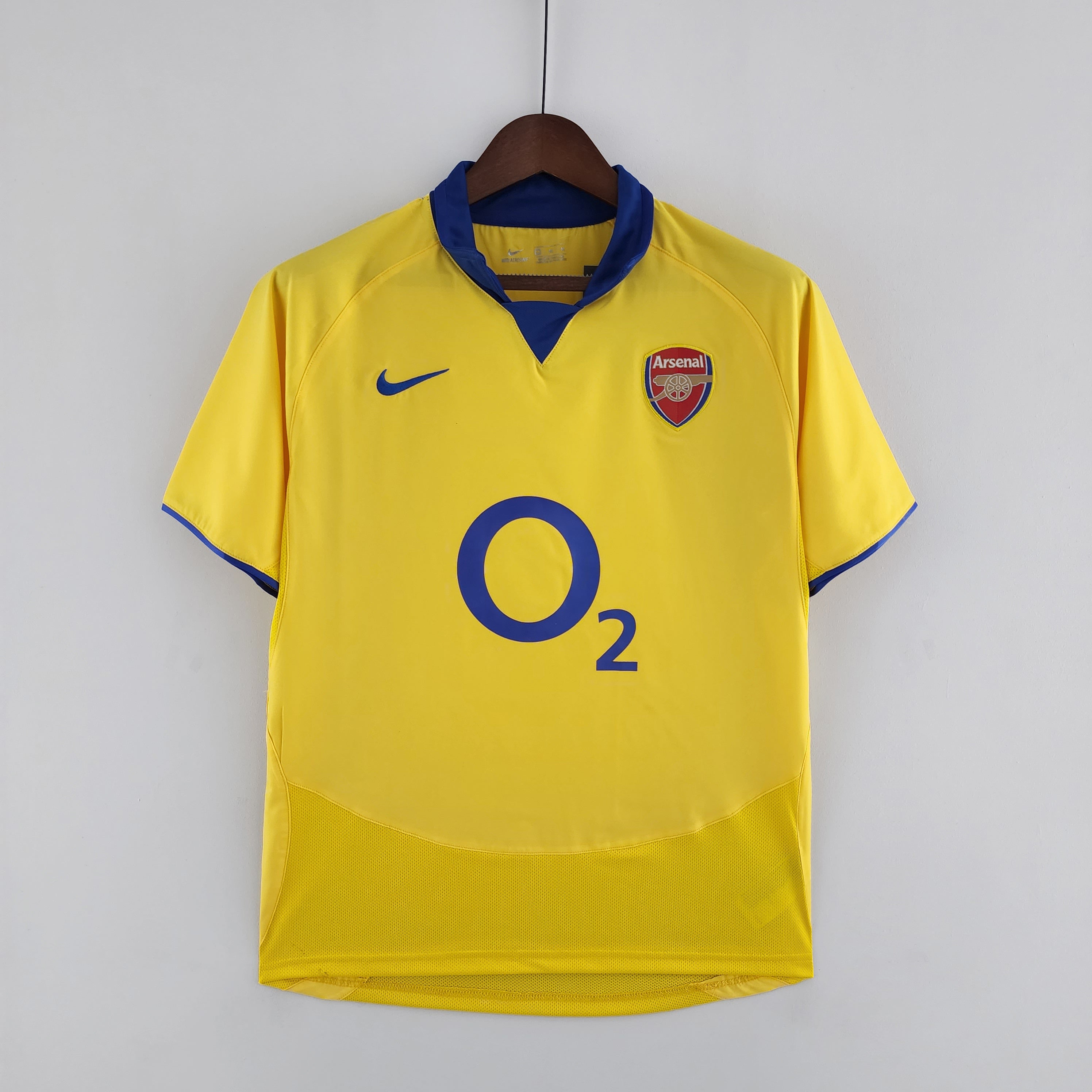 2003/2005 Arsenal Away Yellow Retro Football Shirt Gunners Henry
