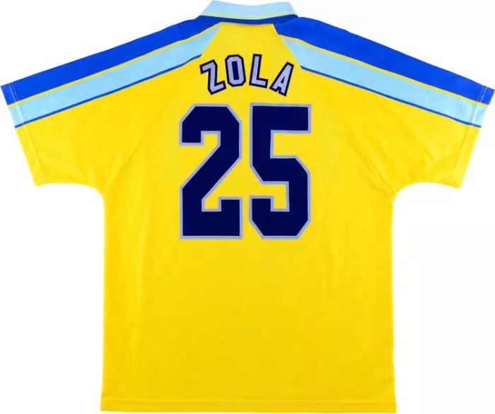 1996/1998 Chelsea Away Yellow Retro Football Shirt Coors