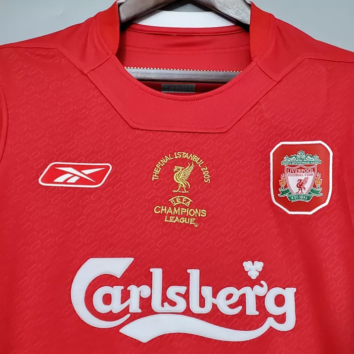 2004/2005 Liverpool Home Retro Football Shirt Champions League Final
