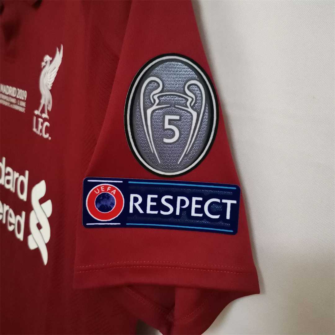 2018/2019 Liverpool Home Retro Football Shirt Ucl Final
