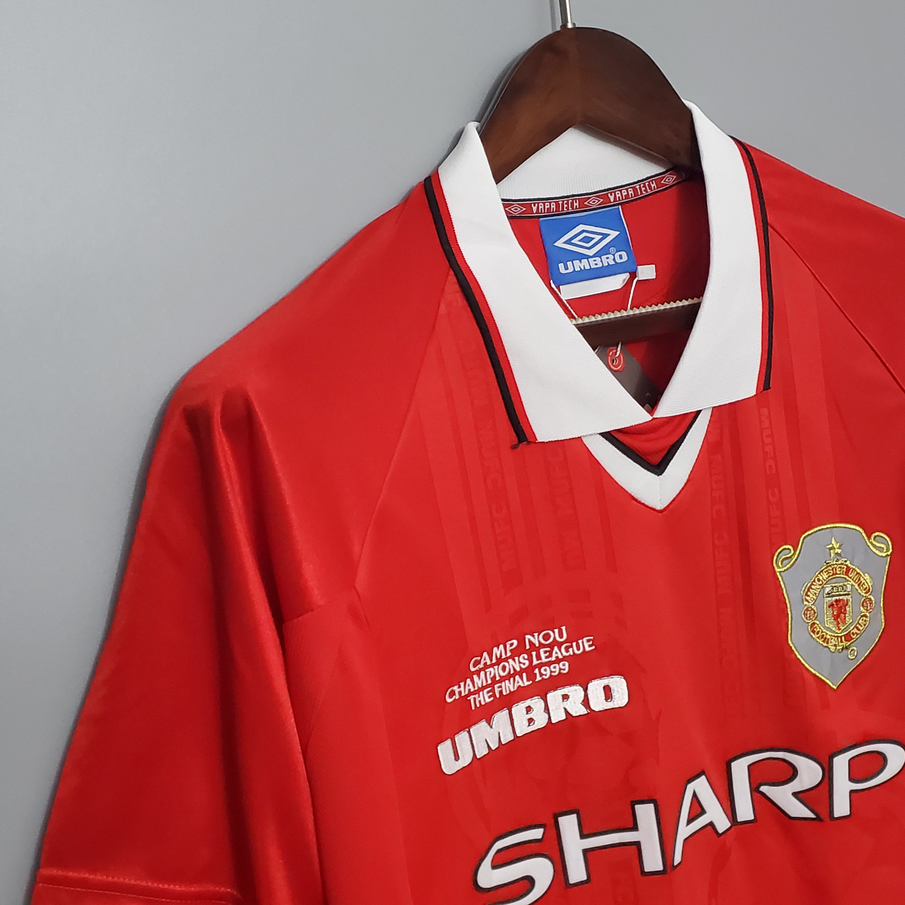 1999/2000 Manchester United Home Retro Football Shirt Champions League Final