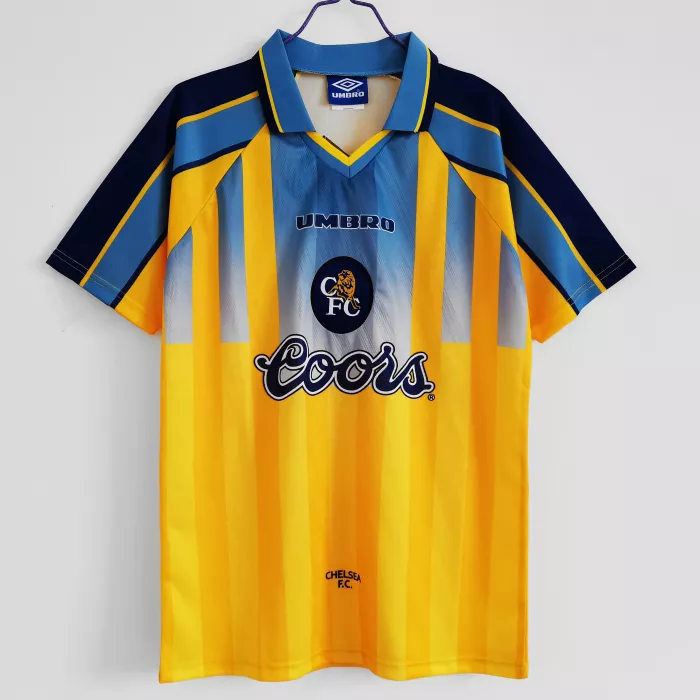 1996/1998 Chelsea Away Yellow Retro Football Shirt Coors