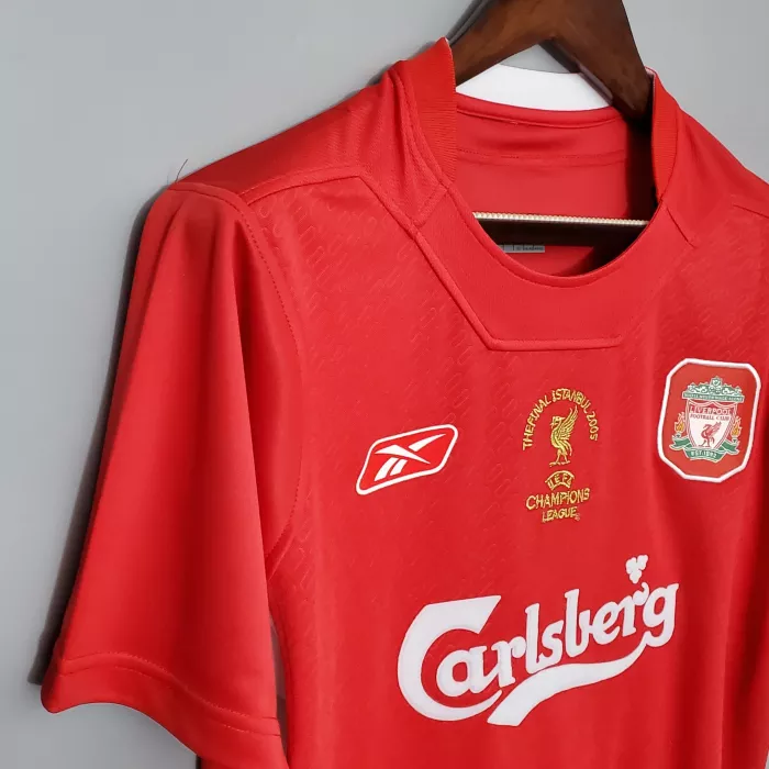 2004/2005 Liverpool Home Retro Football Shirt Champions League Final