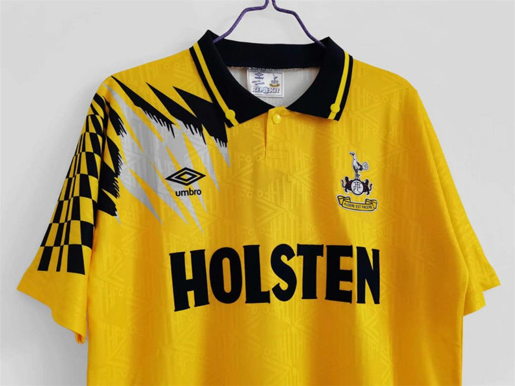 1992/1995 Tottenham Away Yellow Retro Football Shirt