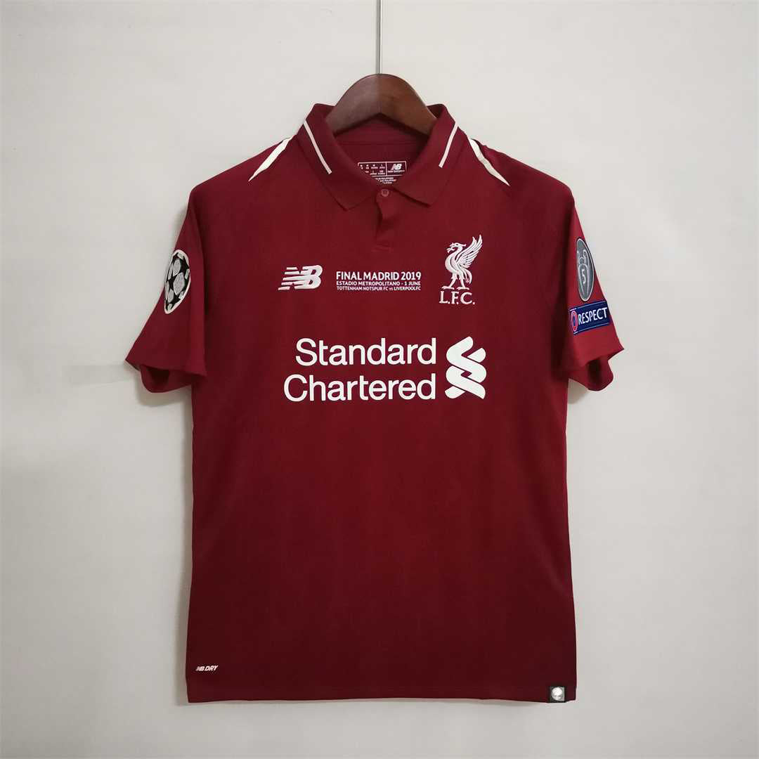 2018/2019 Liverpool Home Retro Football Shirt Ucl Final