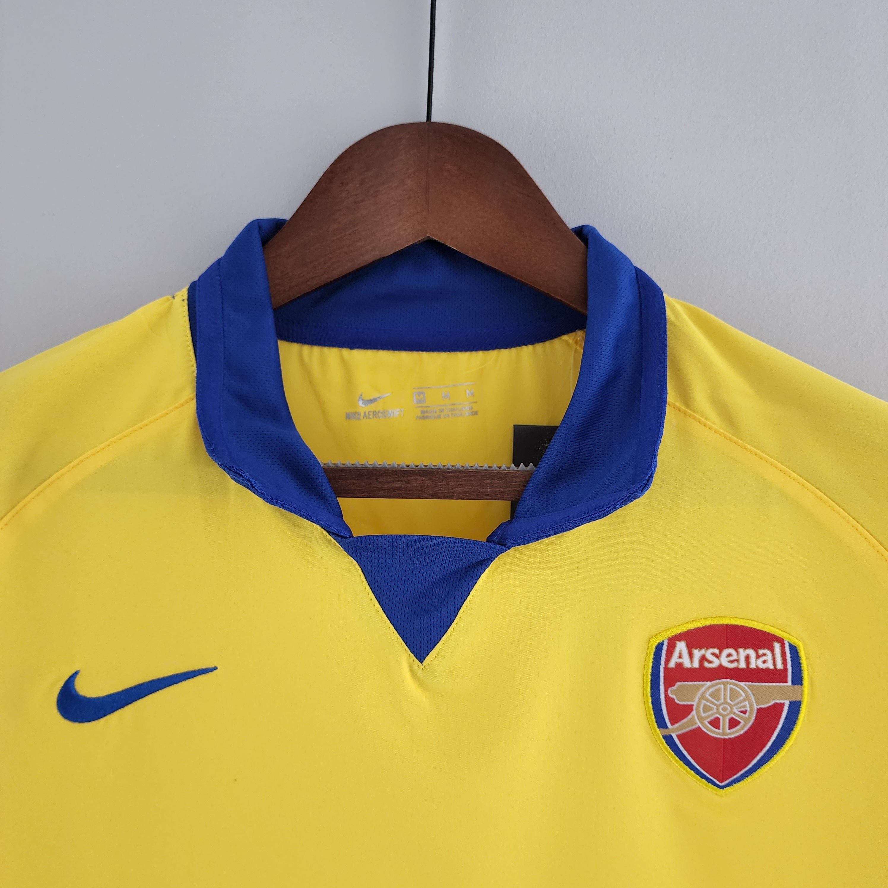 2003/2005 Arsenal Away Yellow Retro Football Shirt Gunners Henry