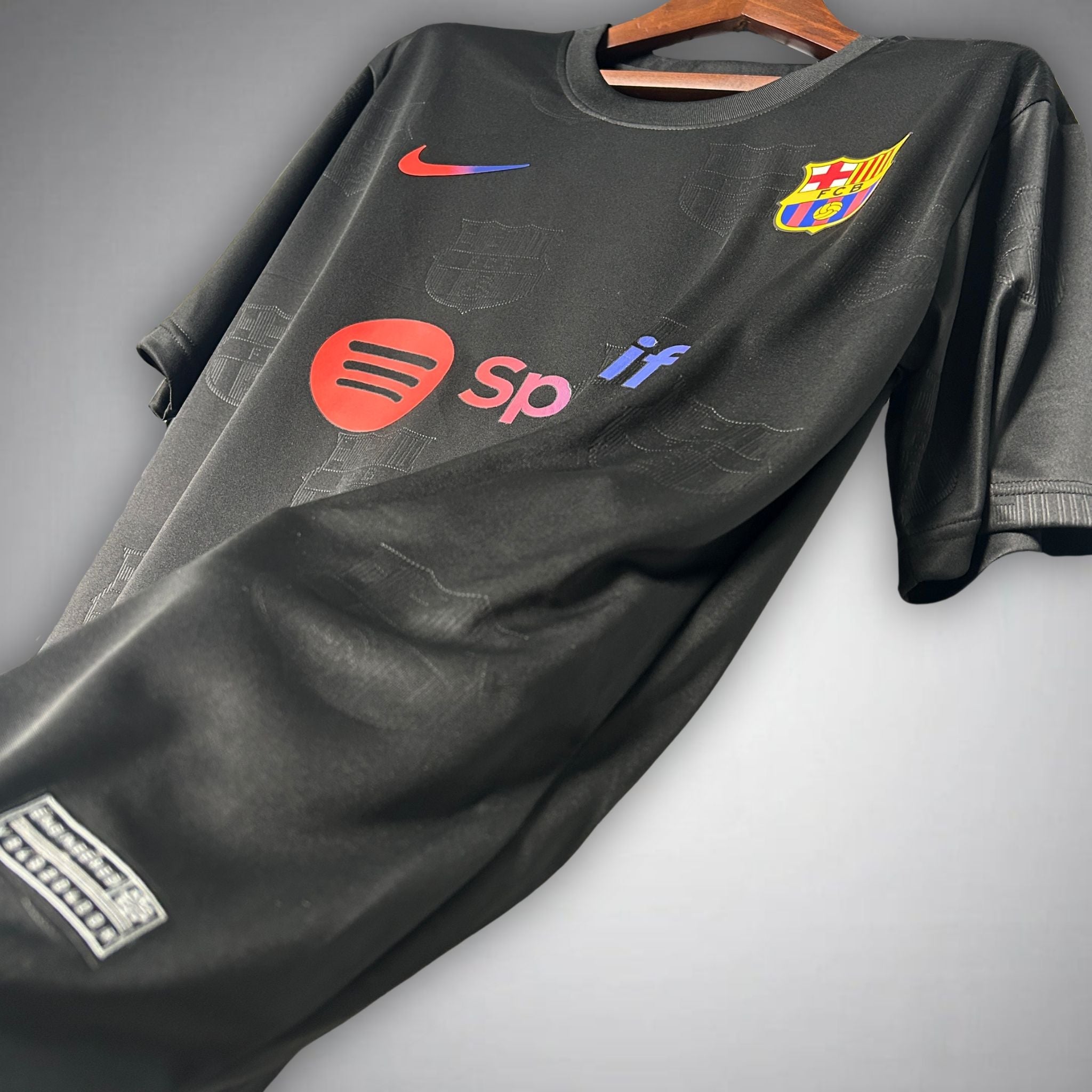 fc barcelona noir camp shirt