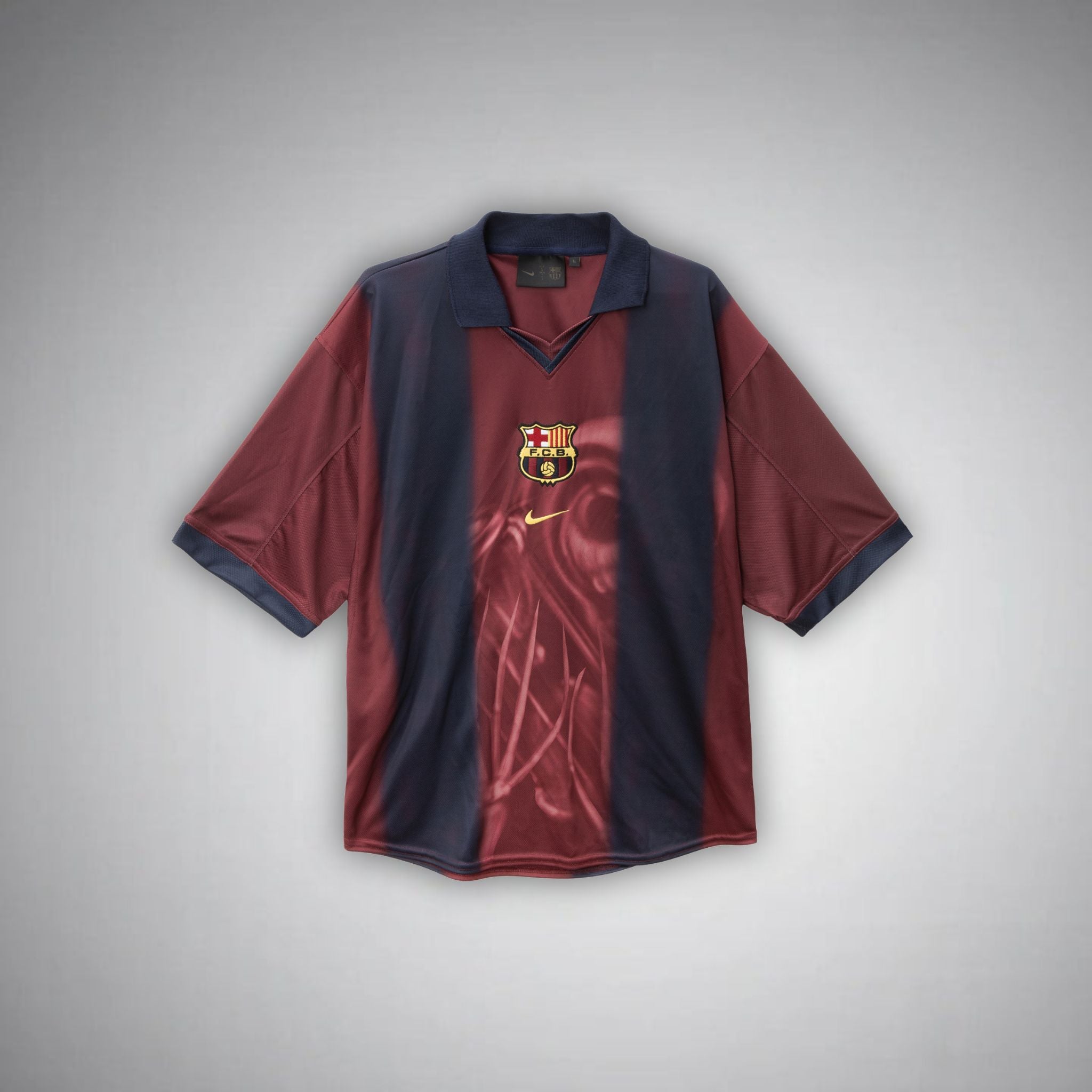 2001 02 fc barcelona travis scott retro shirt home limited edition