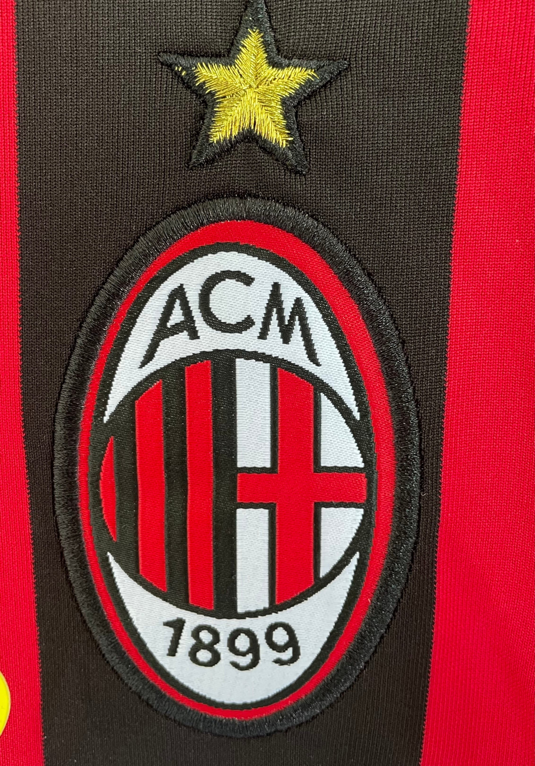 2007-08 AC Milan Retro Long Sleeve Shirt-Home