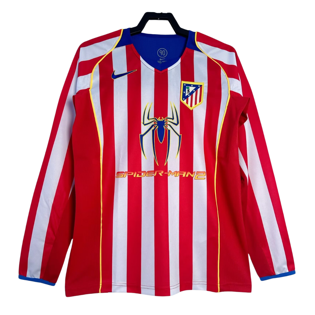 2004-05 Athletico Madrid Retro Long Sleeve Shirt-Home