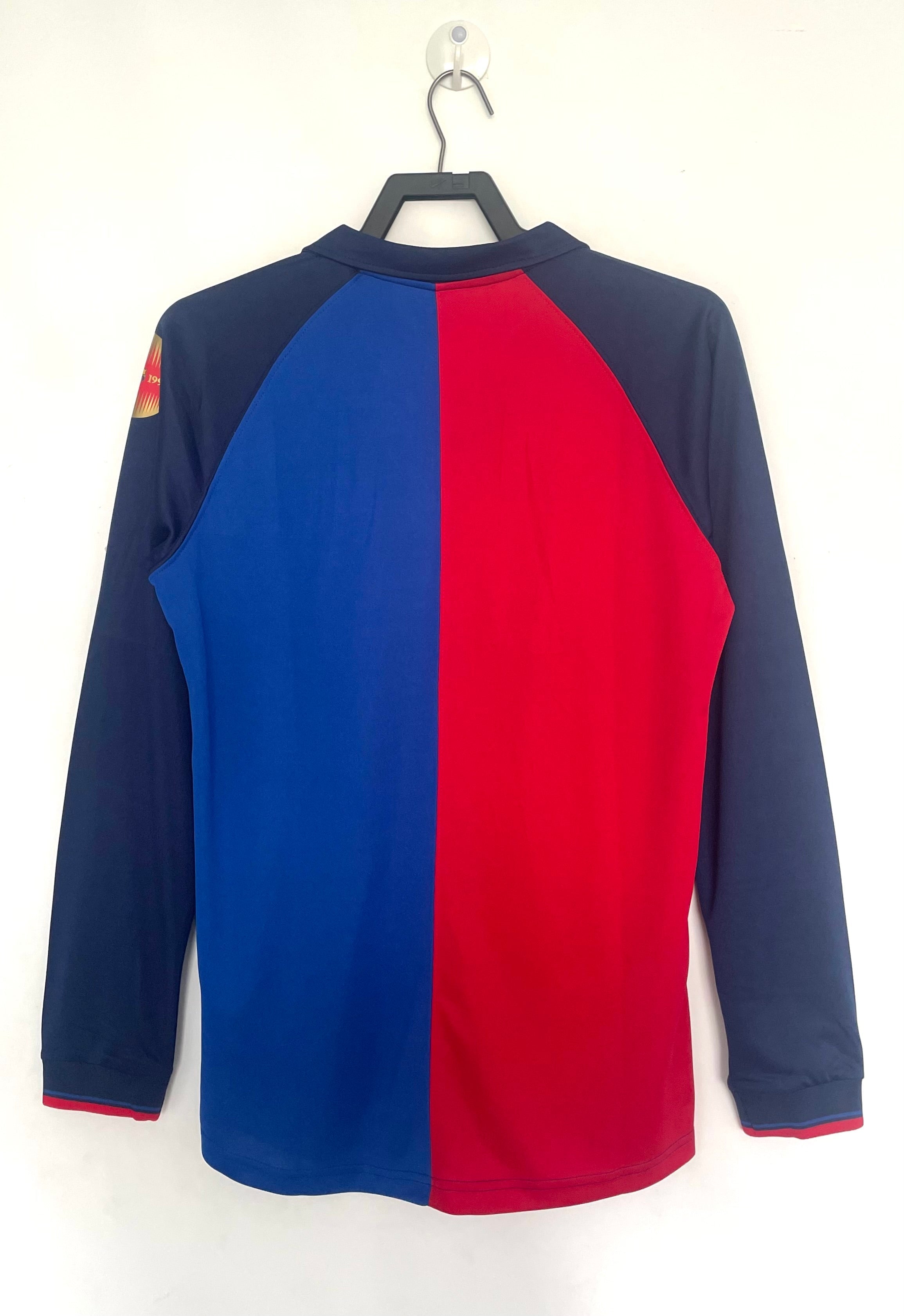 1999 Barcelona Retro Long Sleeve Shirt Home-100 Years Anniversary