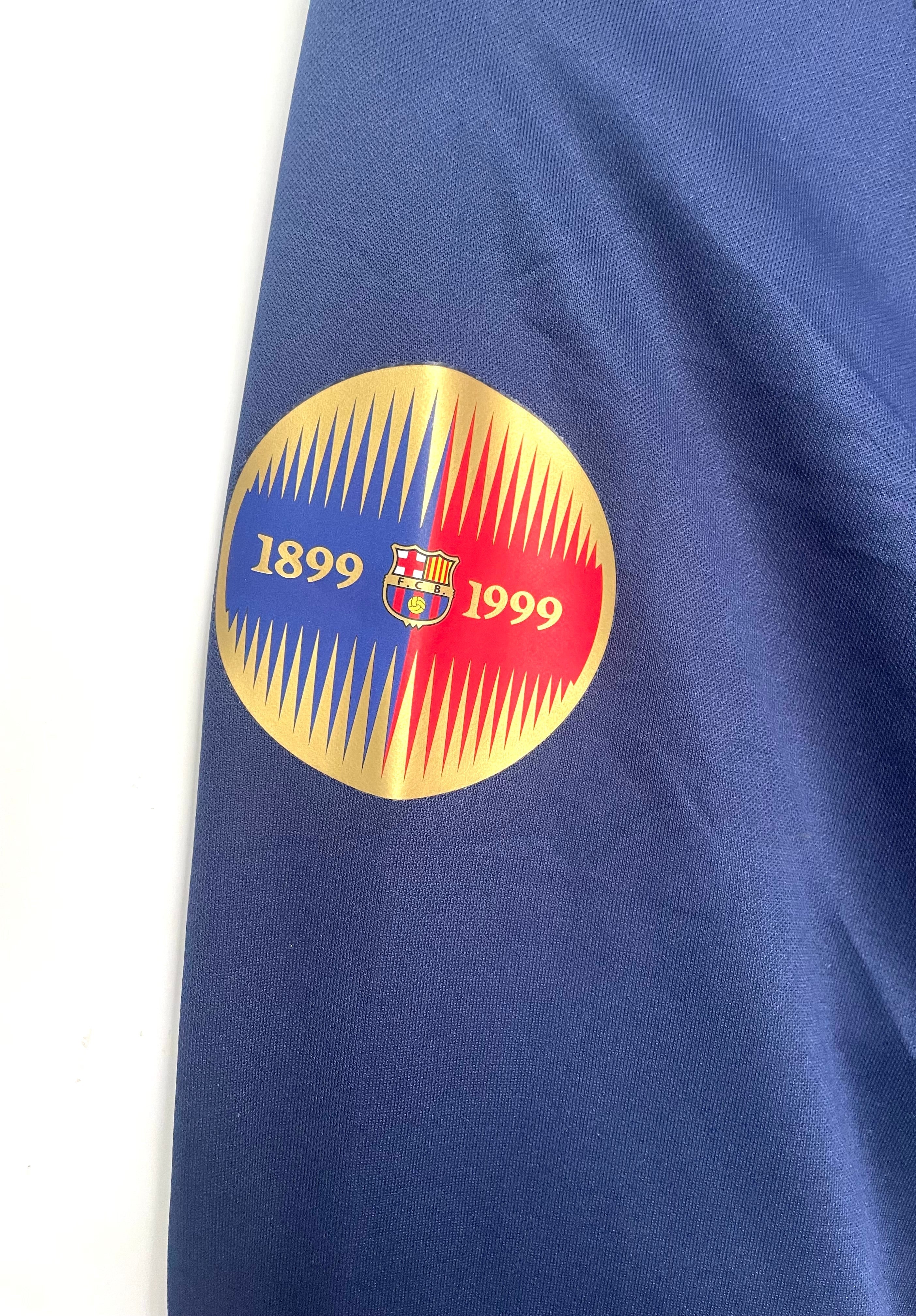 1999 Barcelona Retro Long Sleeve Shirt Home-100 Years Anniversary