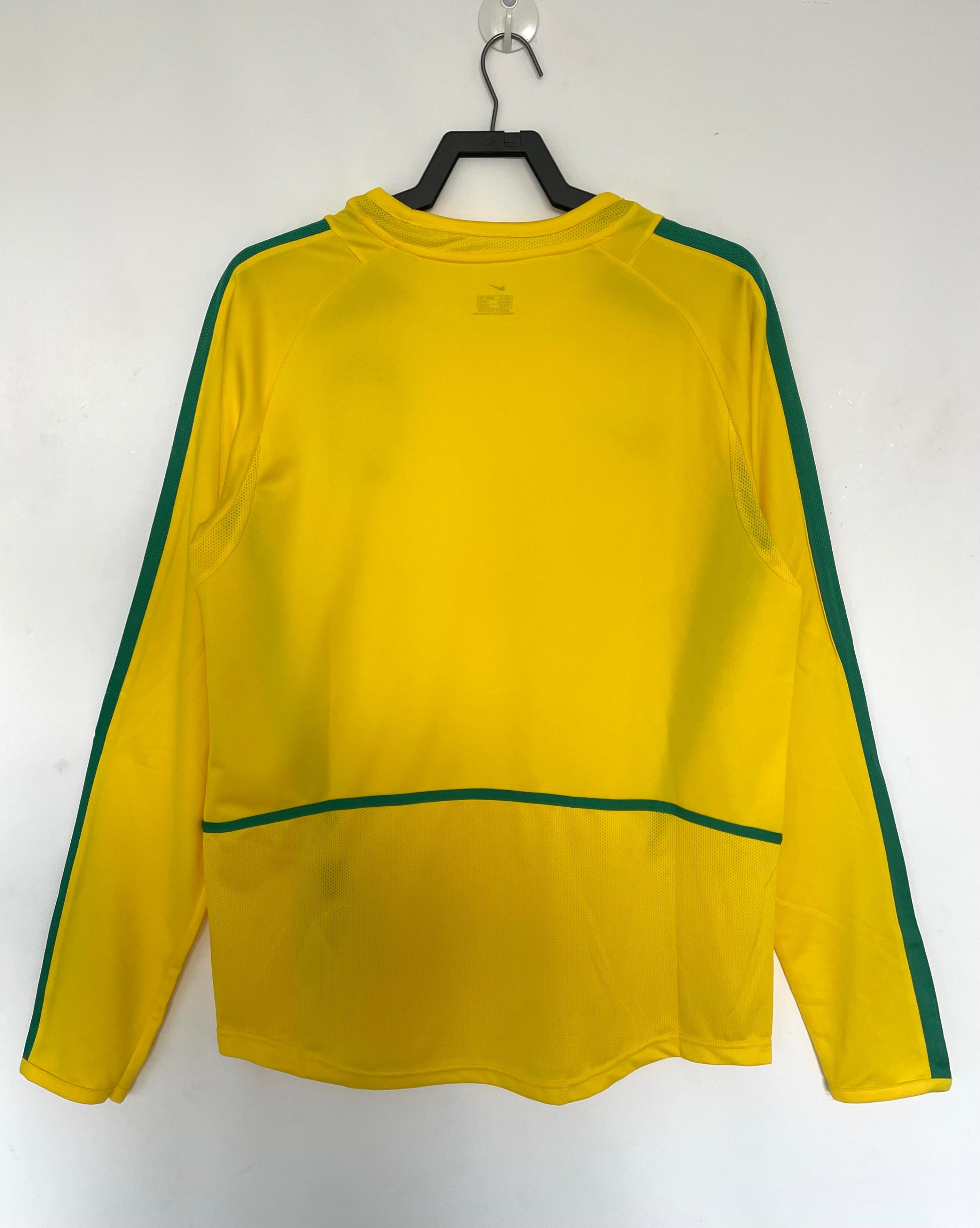 2002 Brazil Retro Long Sleeve Shirt-Home