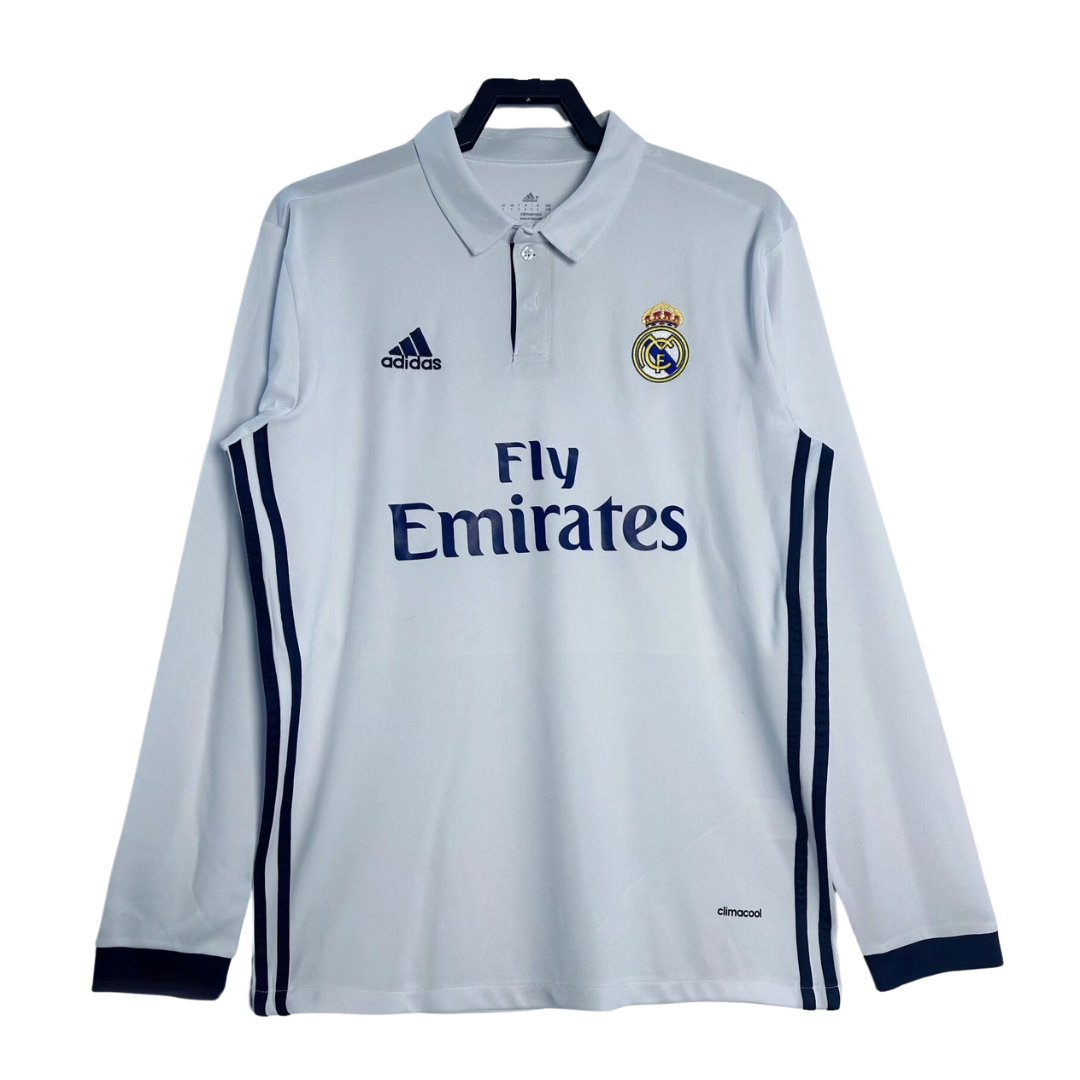 2016-17 Real Madrid Retro Long Sleeve Shirt-Home