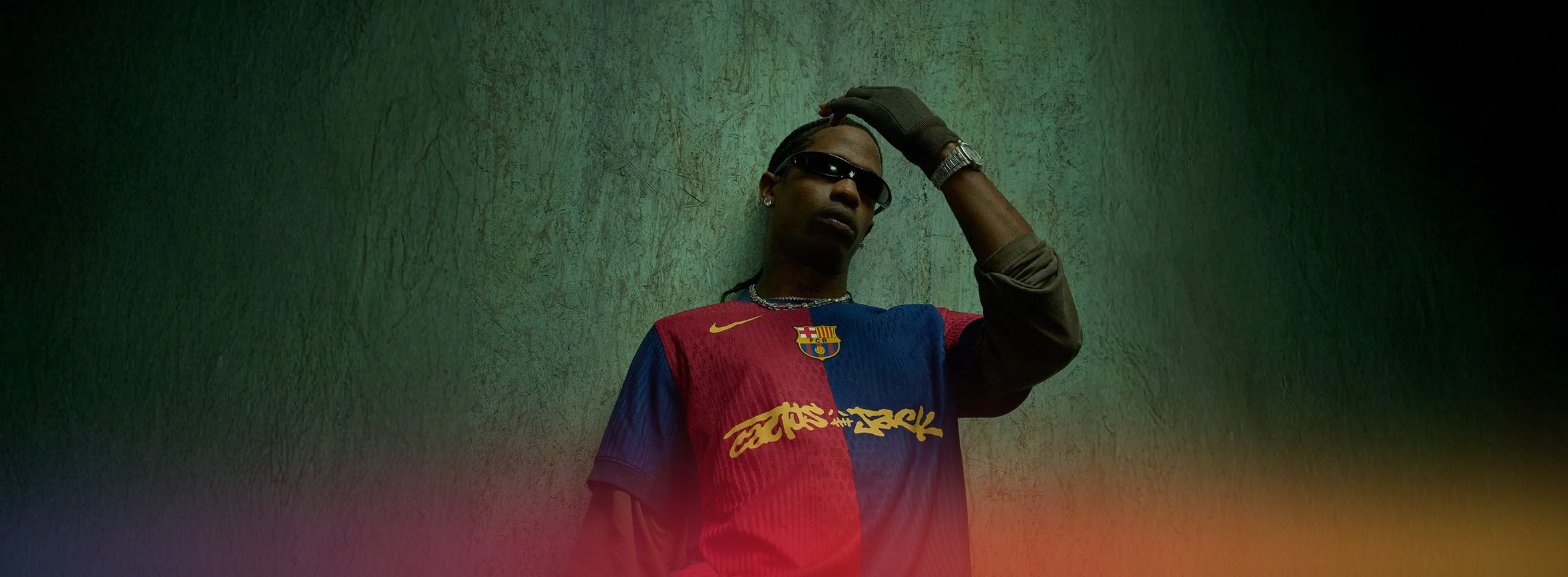 fc barcelona travis scott shirt player version
