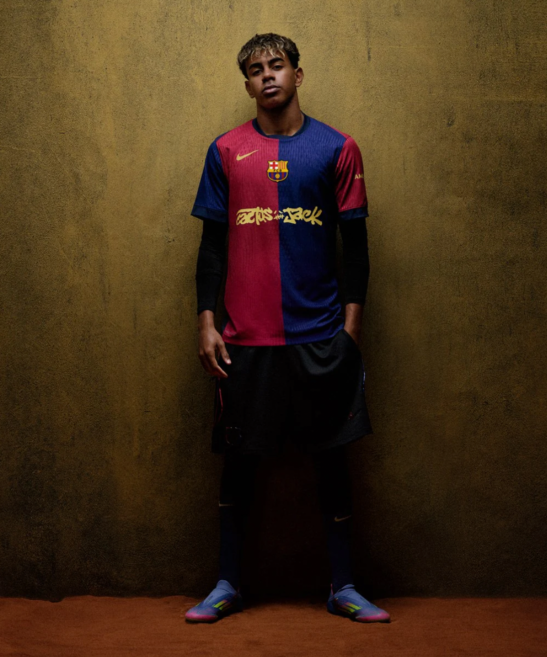 fc barcelona travis scott shirt player version