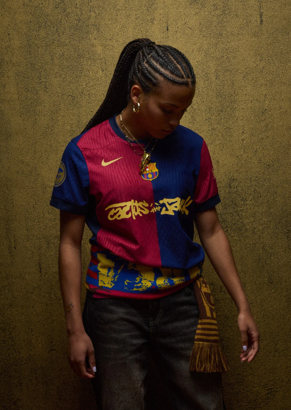 fc barcelona travis scott shirt player version
