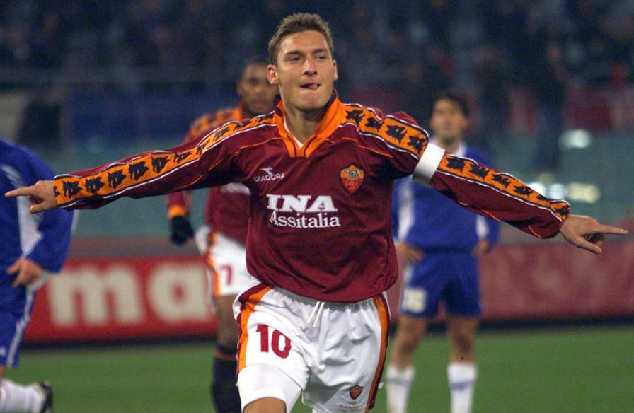 1998-99 AS Roma Retro Shirt - Long Sleeve Home-