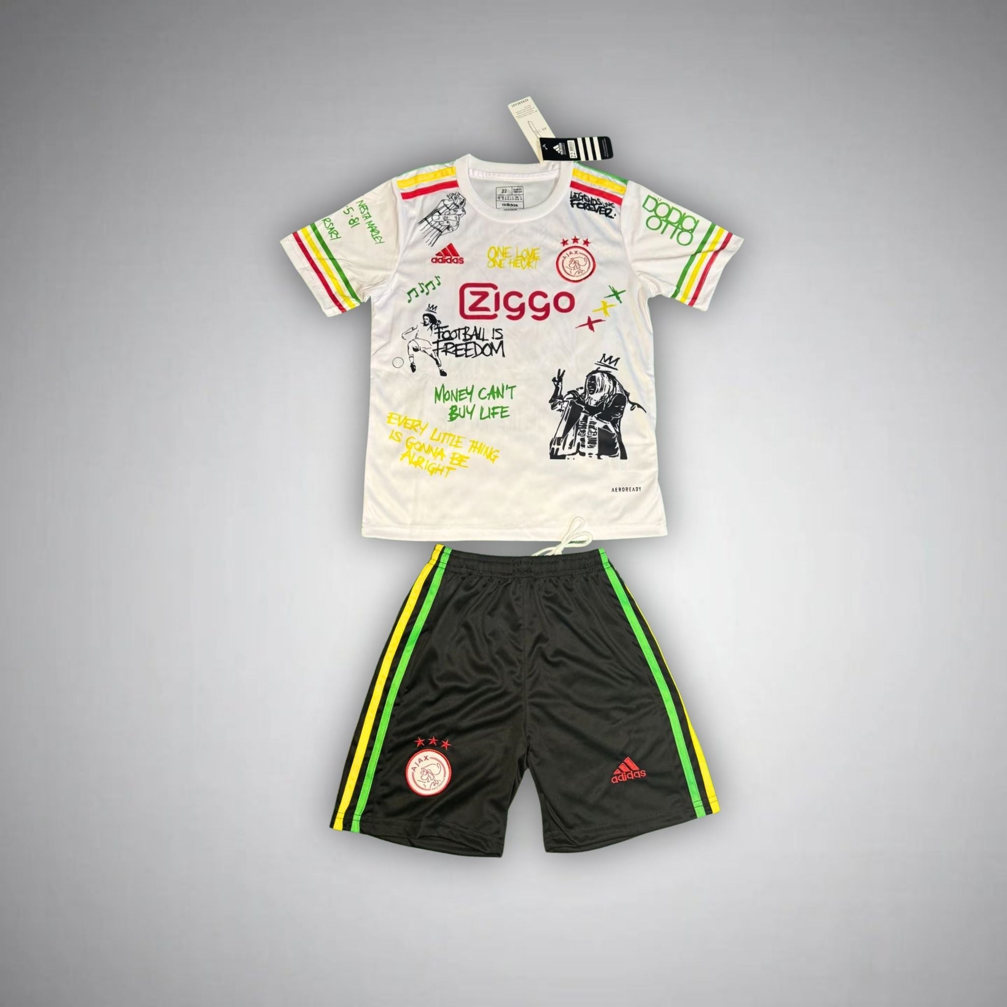 Ajax Bob Marley Kids Football Kit White