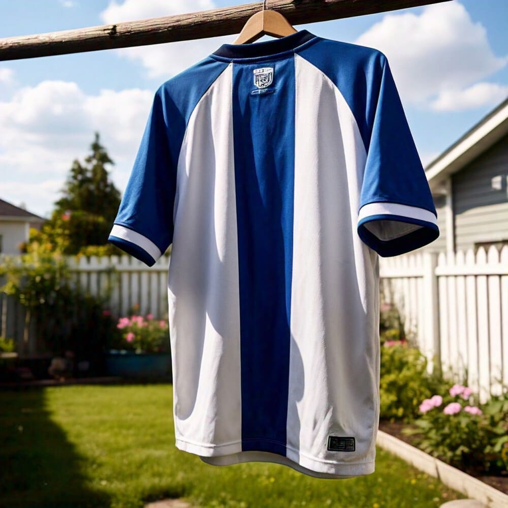 a football kit hanged under the sun