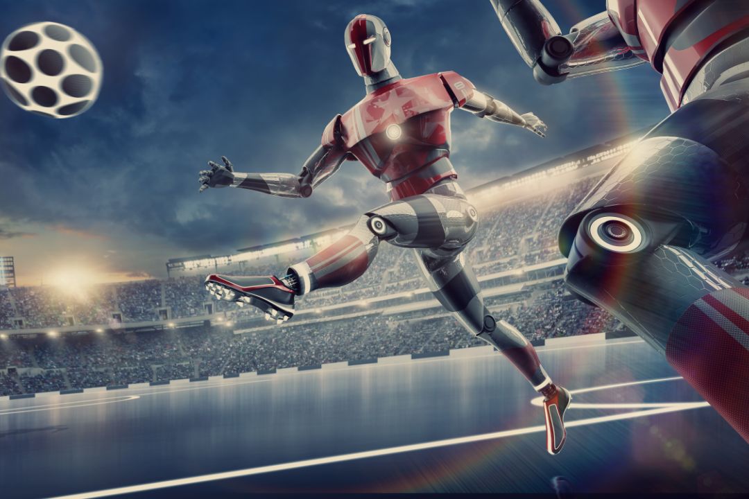 robots playing soccer