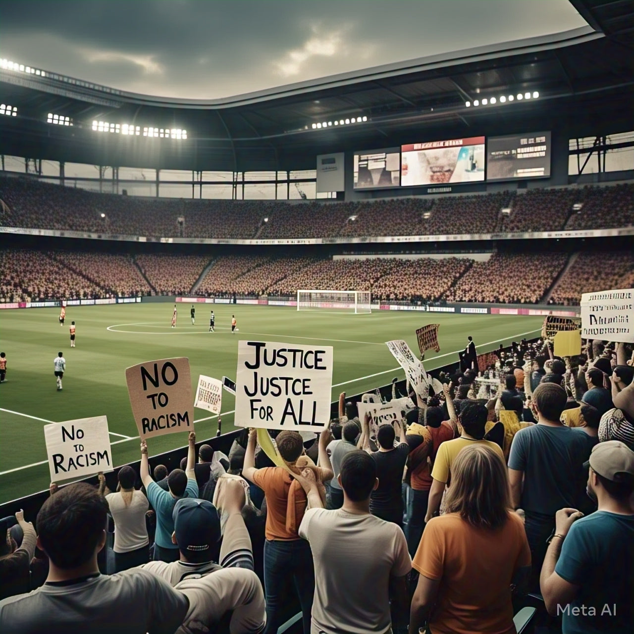 political protest during a football match