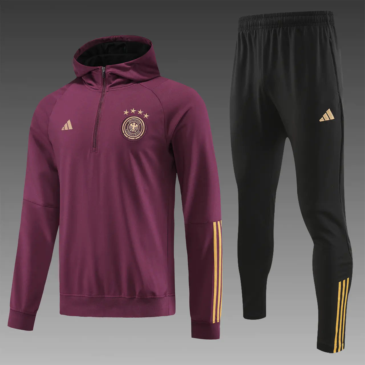 germany 23 24 red soccer tracksuit hoodie