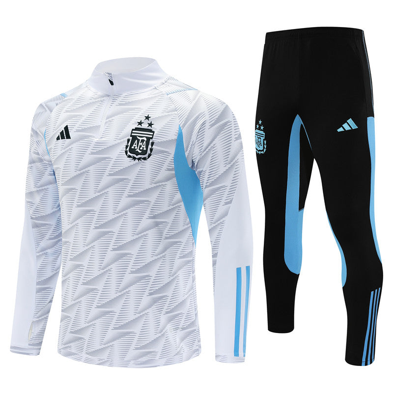 argentina 23 24 white camouflage style football tracksuit