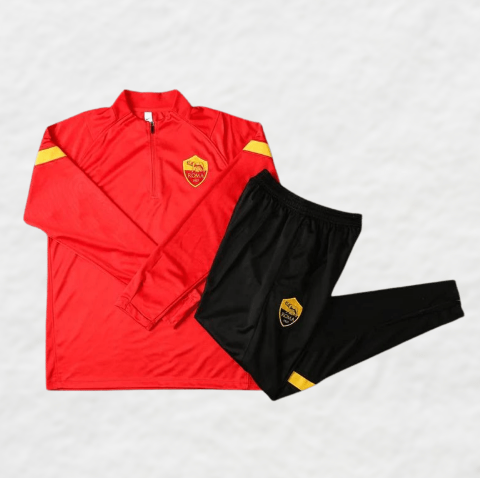 as roma red football tracksuit