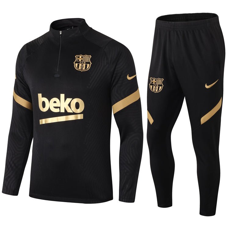 Black &amp; Gold Football Tracksuits - FS Kit