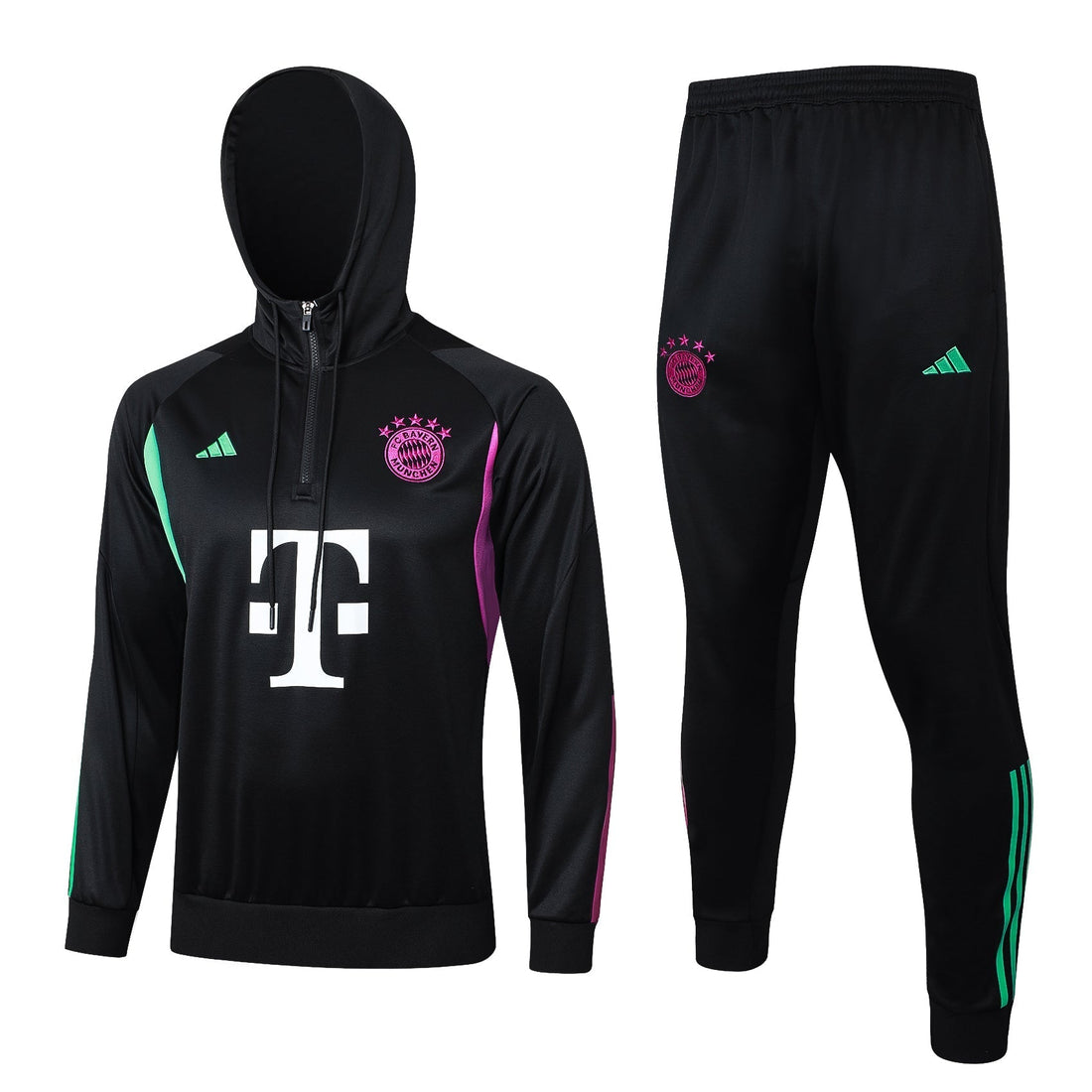 bayern munich 23 24 black Football Tracksuit with hat