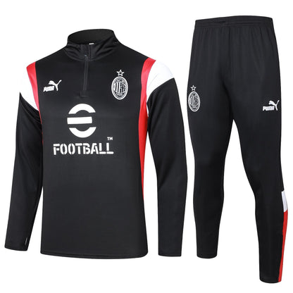 ac milan 23 24 black Football Tracksuit 2