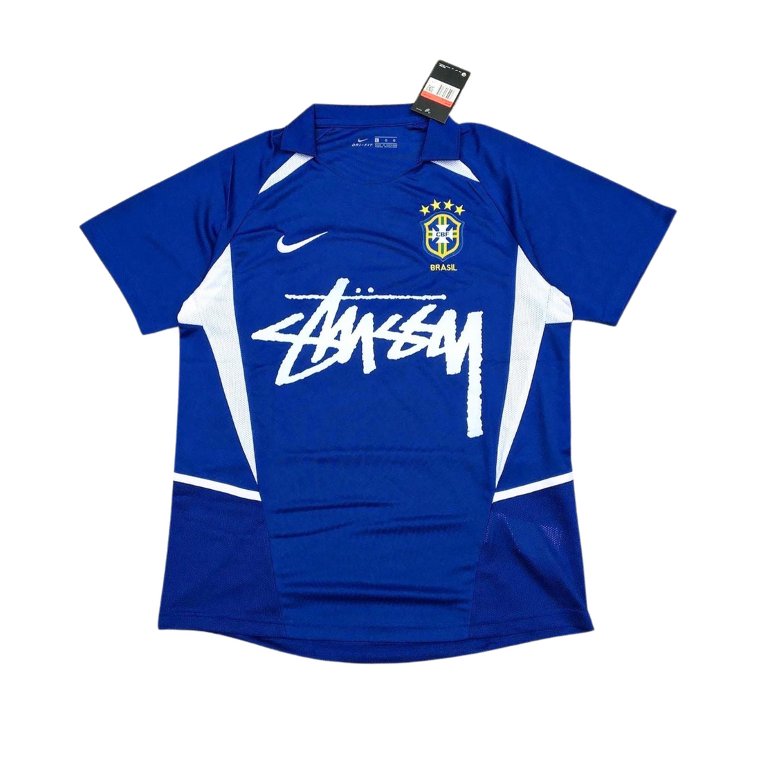 2002 Brazil Stussy Retro Shirt - World Cup Away
