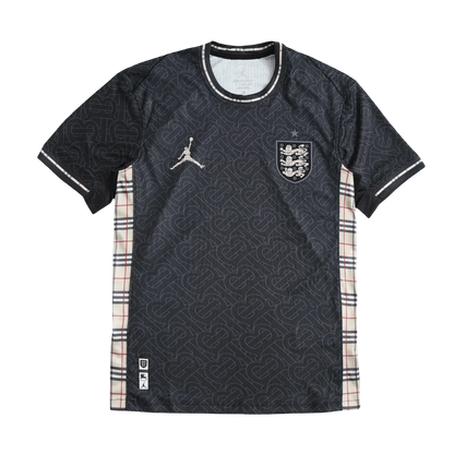 2024/2025 ENGLAND Euro Jordan x Burberry Black Special Edition kit – Fan Version