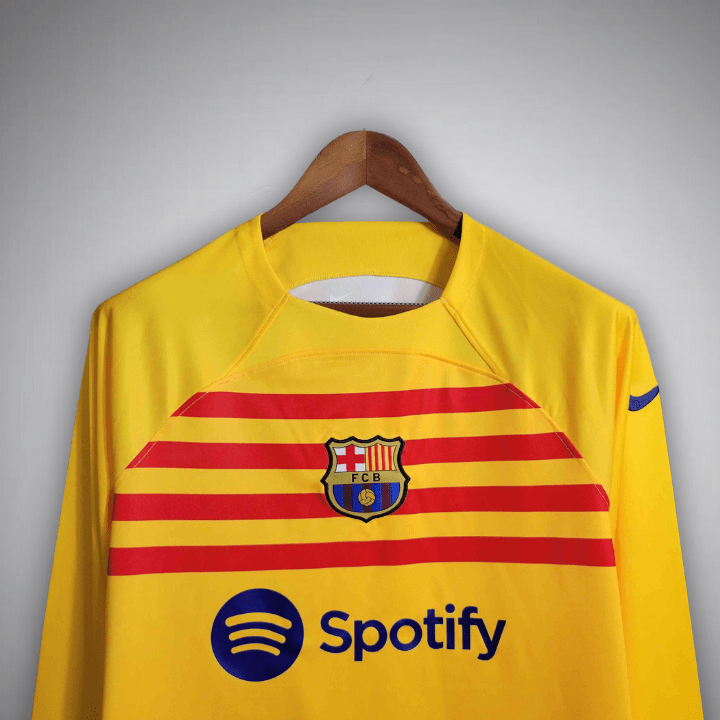 23 24 fc barcelona long sleeve away kit