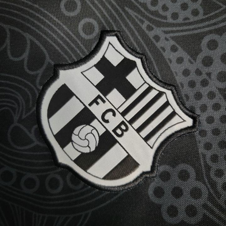 24 25 fc barcelona noir fleur premium kit