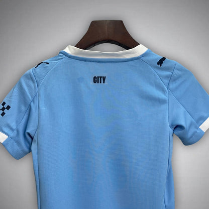 25-26 Manchester City Kids Football Kit Home