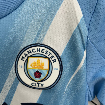 25-26 Manchester City Kids Football Kit Home