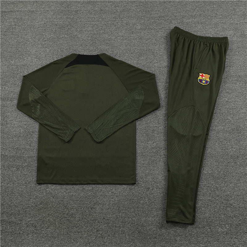 barcelona 23 24 army green Football Tracksuit