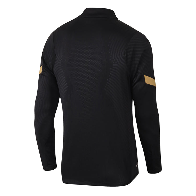 barcelona 2021 black gold Football Tracksuit