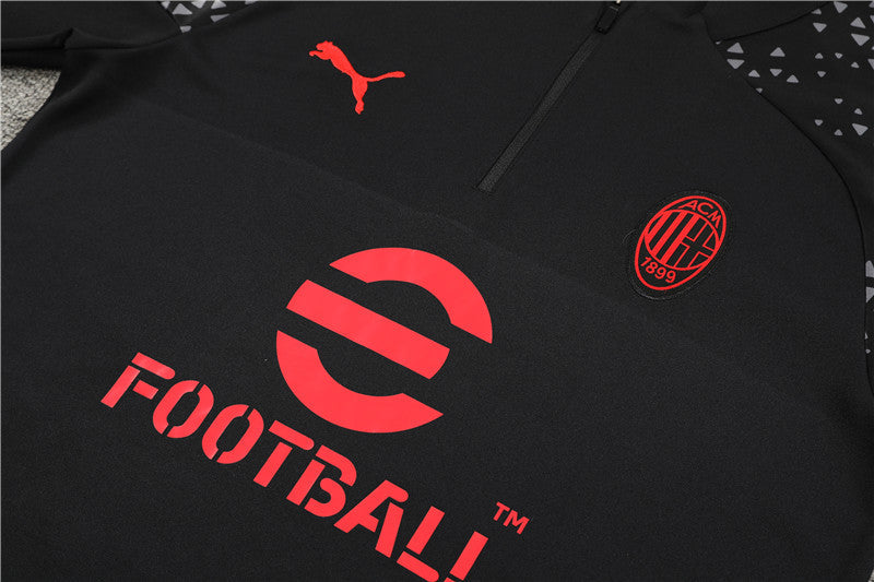 ac milan 23 24 black Football Tracksuit 1