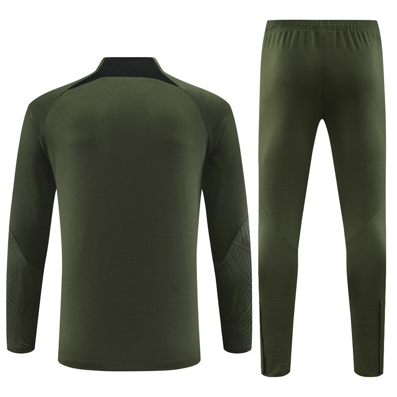 barcelona 23 24 army green Football Tracksuit