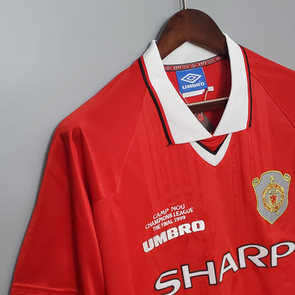 1999/2000 Manchester United Home Retro Football Shirt Champions League Final