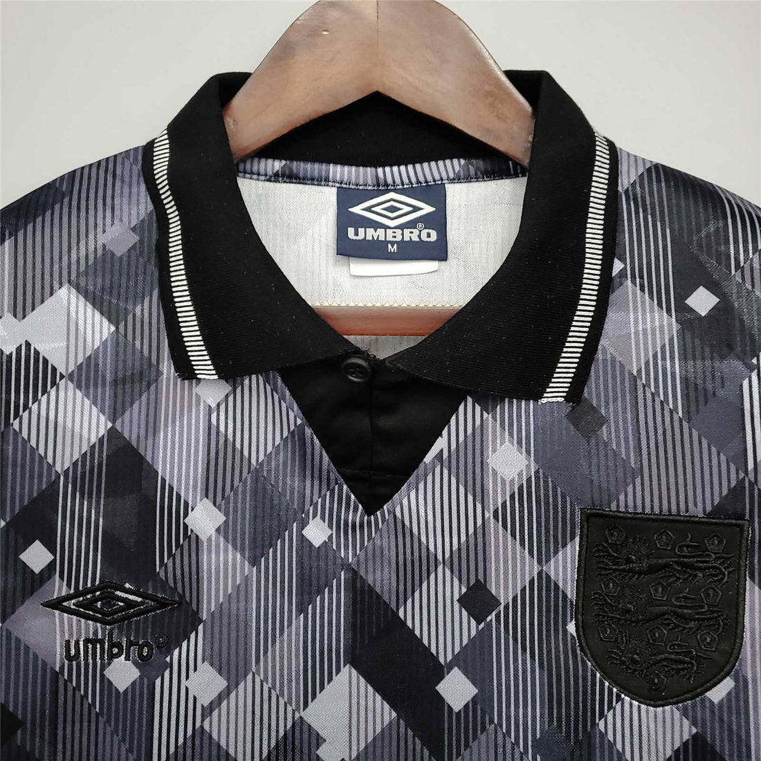 1990 England Third Retro Shirt Black Out
