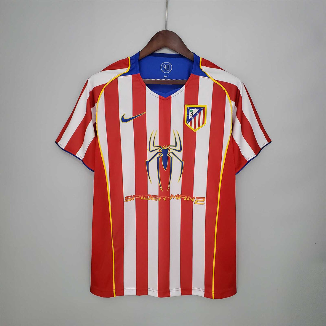 2004/2005 Spiderman Atletico Madrid Home Retro Football Shirt