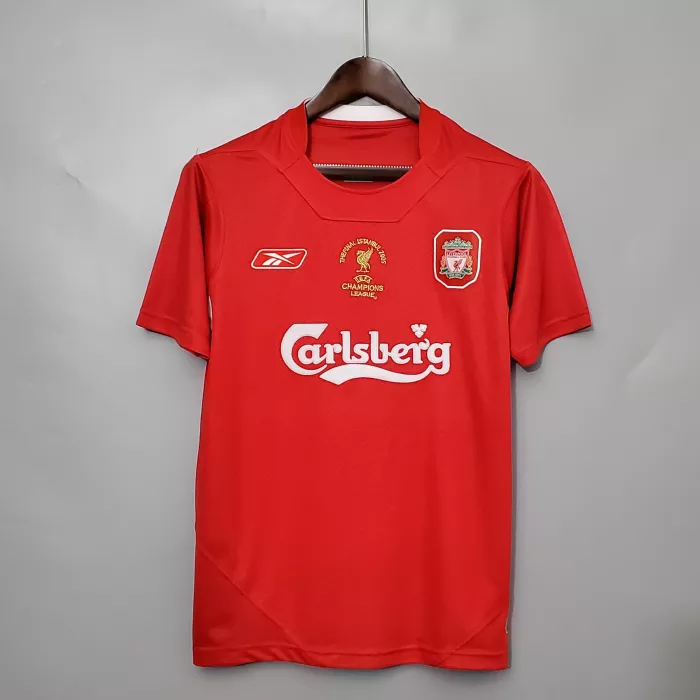 2004/2005 Liverpool Home Retro Football Shirt Champions League Final