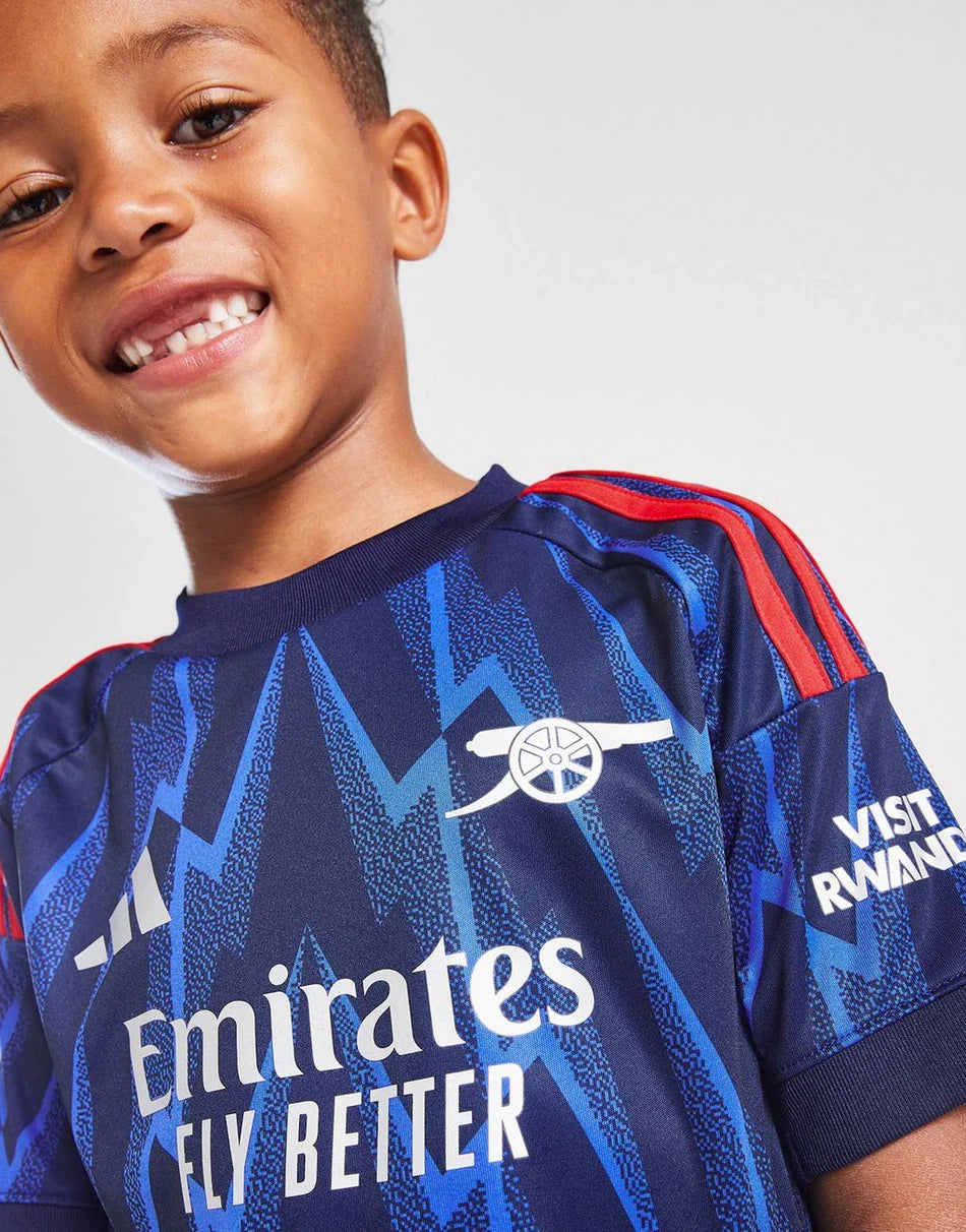 2025-26 Arsenal Kids Football Kit Away