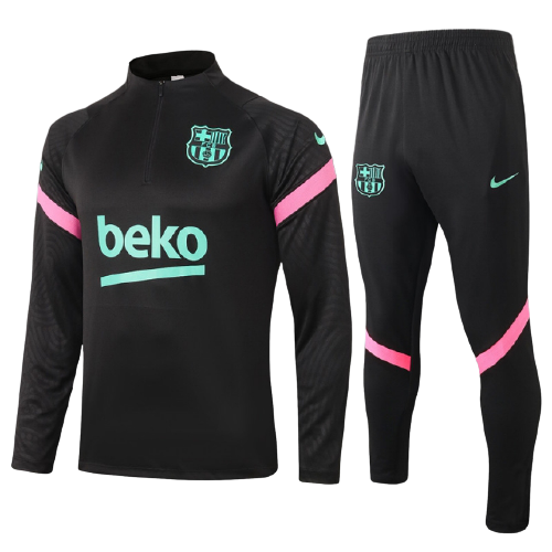 barcelona black 20 21 Football Tracksuit